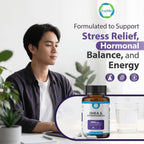 TRUEMED DHEA & Ashwagandha 385mg – Ashwagandha 250mg, DHEA 10mg, Vitamina C y B6 – Apoya la Relajación, Energía Natural y Estado de Ánimo Equilibrado – 60 Cápsulas Veganas