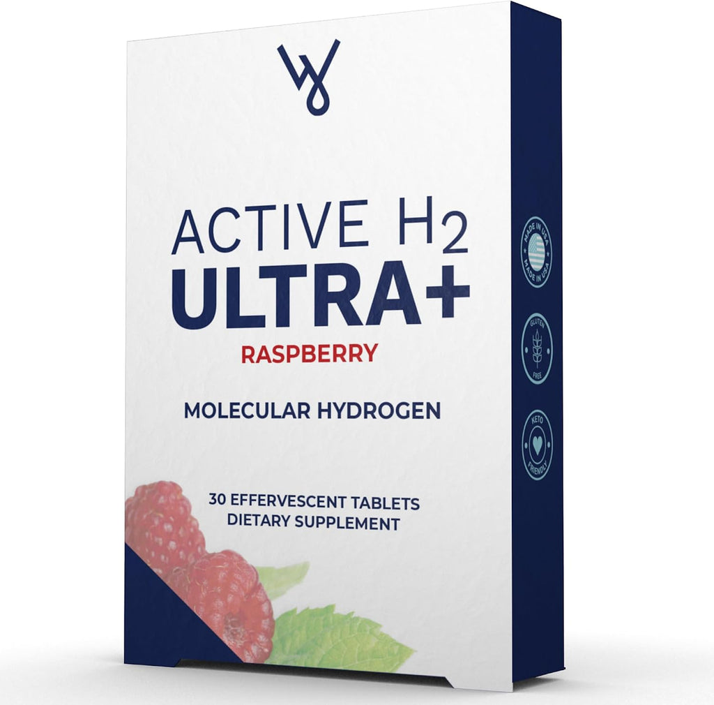 Active H2 Ultra+ Comprimidos de Agua Hidrogenada, Frambuesa Natural (30 serv.)