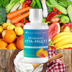 Mountain Meadow Herbs Children's Vita-Multi - Suplemento multivitamínico y mineral líquido para niños con luteína (473 ml)