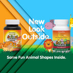 NaturesPlus Animal Parade Vitamina D3 para Niños - Comprimidos Masticables Sabor Cereza Negra - 90 Comprimidos (Pack de 2) - 180 Dosis Totales