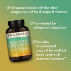 Dr. Mercola Complejo B con Benfotiamina, 180 Cápsulas