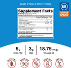 OptimalStack Creatine Monohydrate, HMB y Vitamina D3 - 30 Servicios