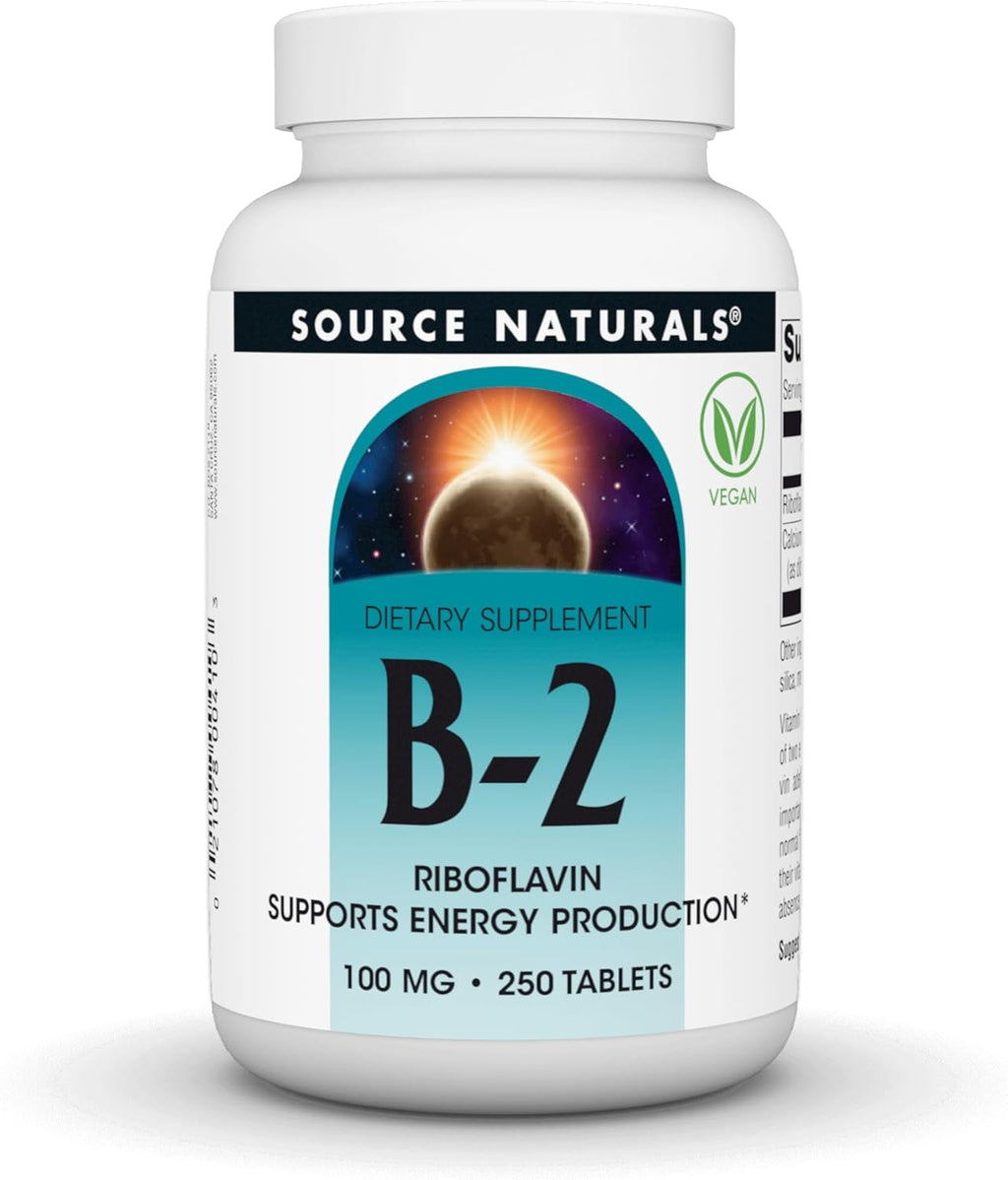 Source Naturals Vitamina B-2 Riboflavina 100 mg - 250 Comprimidos
