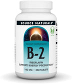 Source Naturals Vitamina B-2 Riboflavina 100 mg - 250 Comprimidos