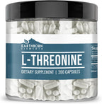 Earthborn Elements L-Treonina 200 Cápsulas, Aminoácido Esencial Puro, Sin Aditivos