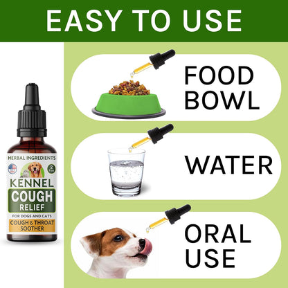 Kennel Cough Treatment para Perros y Gatos - Alivio de la Tos - Gotas Herbales - 60 ml – Image 6