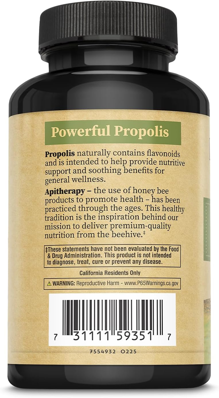 Honey Gardens Bee Propolis 650 mg, 120 Capsules