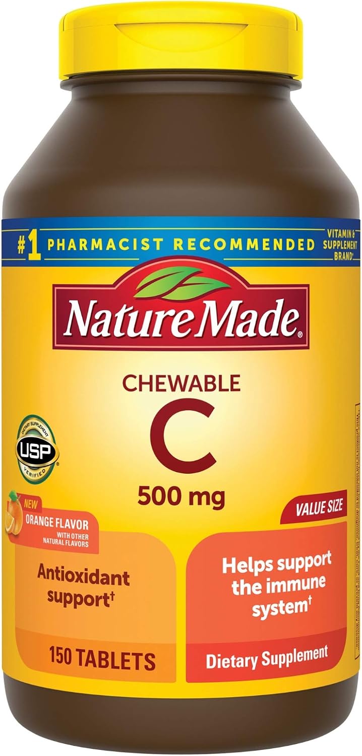 Nature Made Vitamina C Masticable 500 mg, 150 Comprimidos