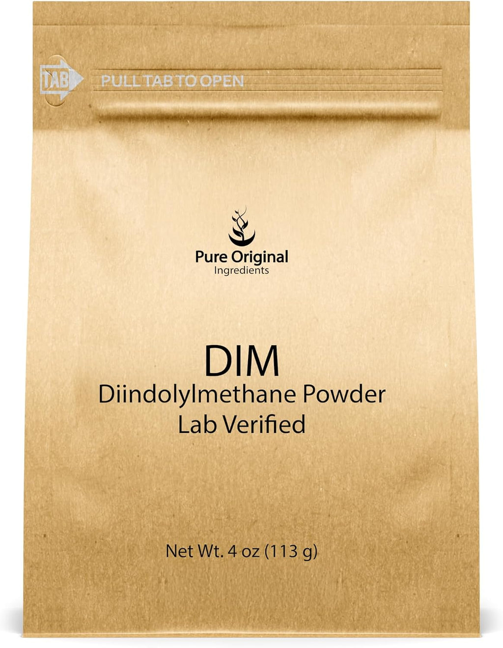 PURE ORIGINAL INGREDIENTS DIM, 113 g, Diindolilmetano en Polvo, Complemento Alimenticio, Sin Aditivos, Siempre Puro