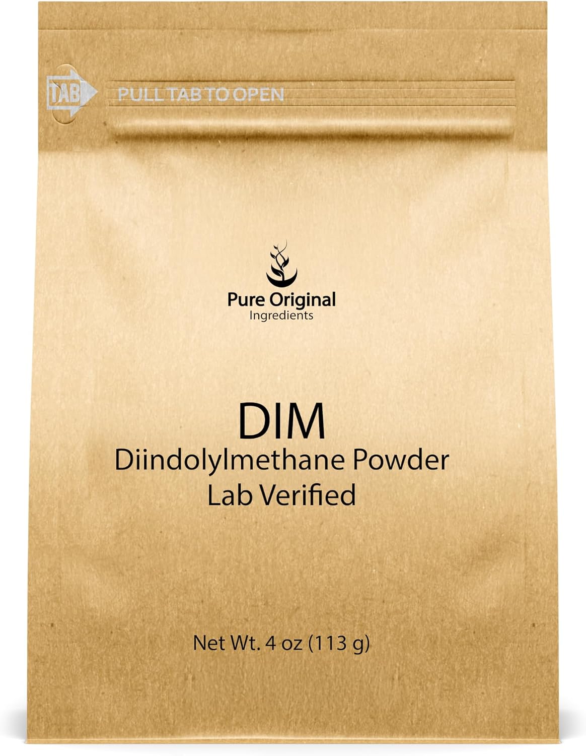 PURE ORIGINAL INGREDIENTS DIM, 113 g, Diindolilmetano en Polvo, Complemento Alimenticio, Sin Aditivos, Siempre Puro