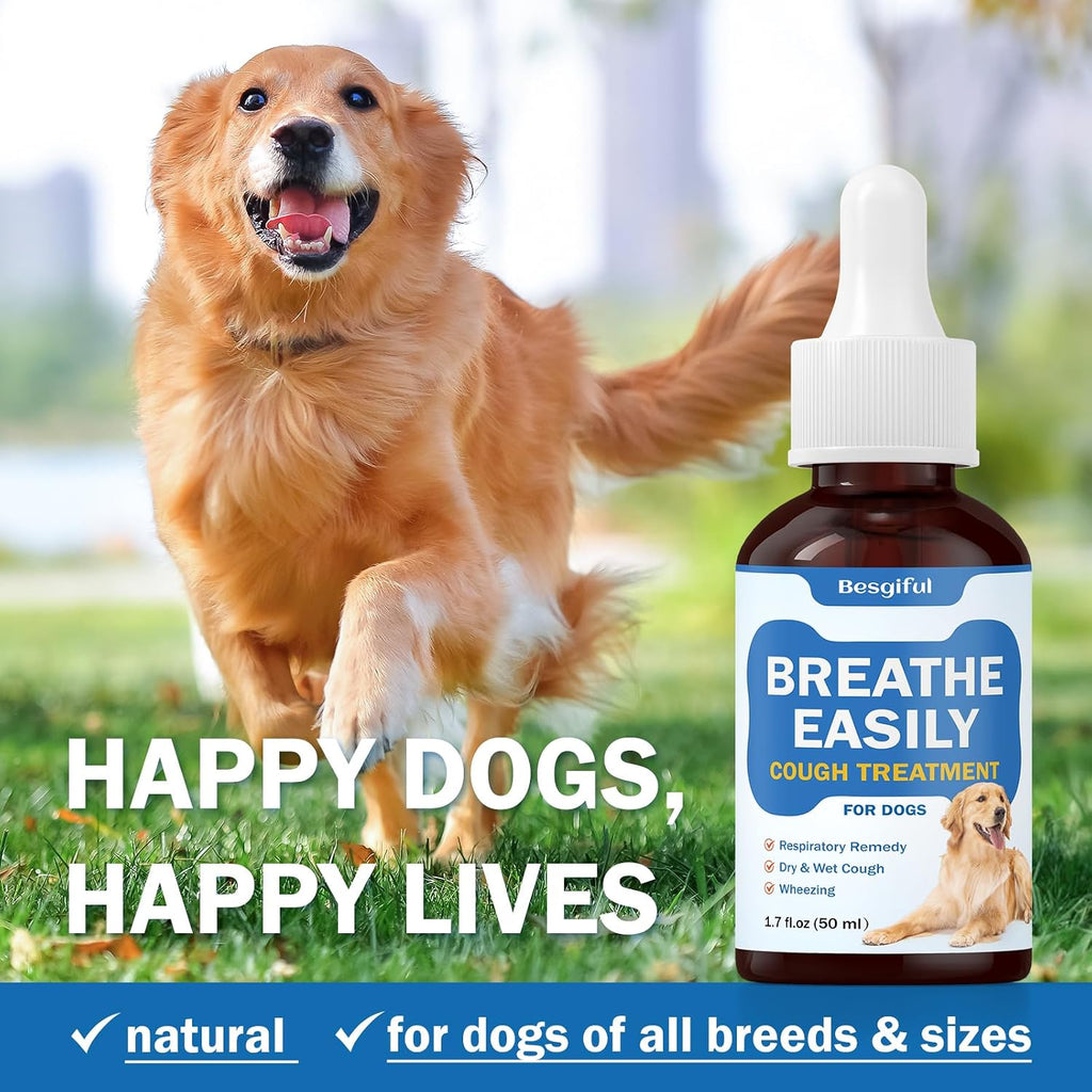 Soporte Traqueal y Respiratorio Natural para Perros - Gotas Herbales con Malvavisco y Gordolobo