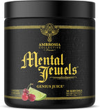 Ambrosia Mental Jewels – Nootrópico en Polvo con Alpha GPC, Bacopa y Fosfatidilserina | Memoria, Enfoque y Concentración | 30 Dosis | Sabor Cherry Limeade