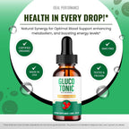 Gluco Tonic Drops - Fórmula Líquida de Apoyo Sanguíneo, Alta Potencia, 1 Pack
