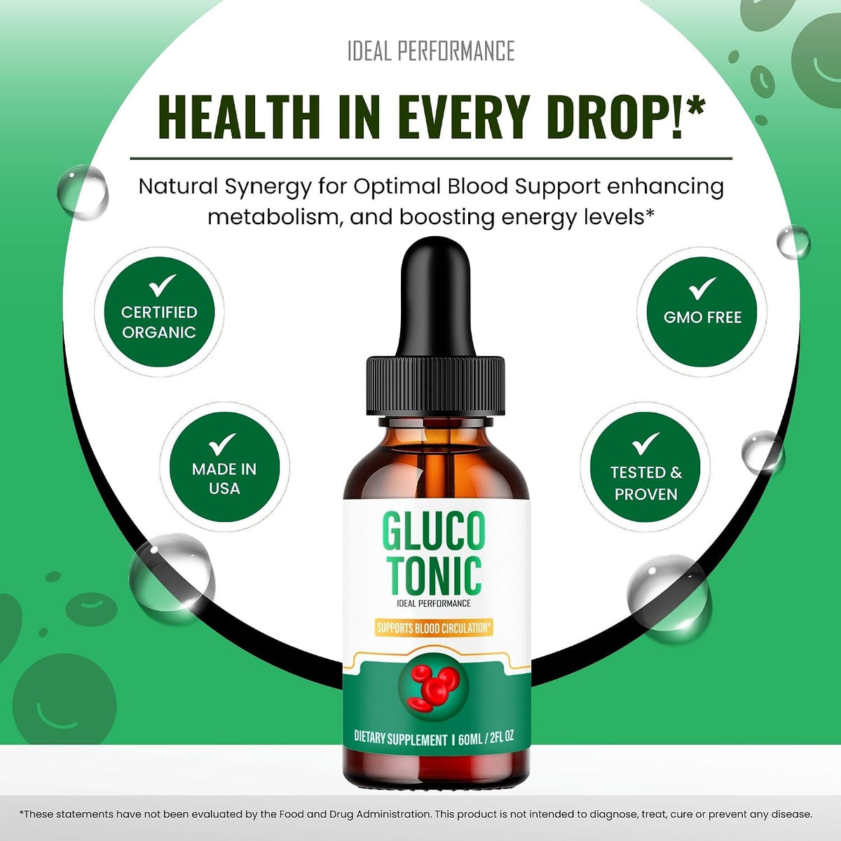 Gluco Tonic Drops - Fórmula Líquida de Apoyo Sanguíneo, Alta Potencia, 1 Pack – Image 5
