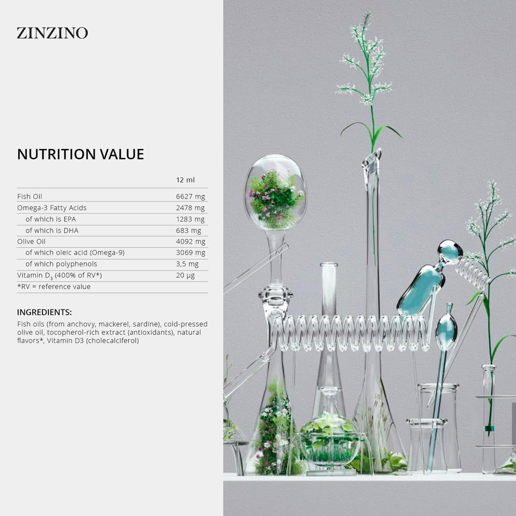 Zinzino BalanceOil+ Pomelo Limón Lima - Complemento de Aceite de Pescado con Aceite de Oliva Virgen Extra, Omega-3 (EPA+DHA), Polifenoles y Vitamina D3 (300 ml)