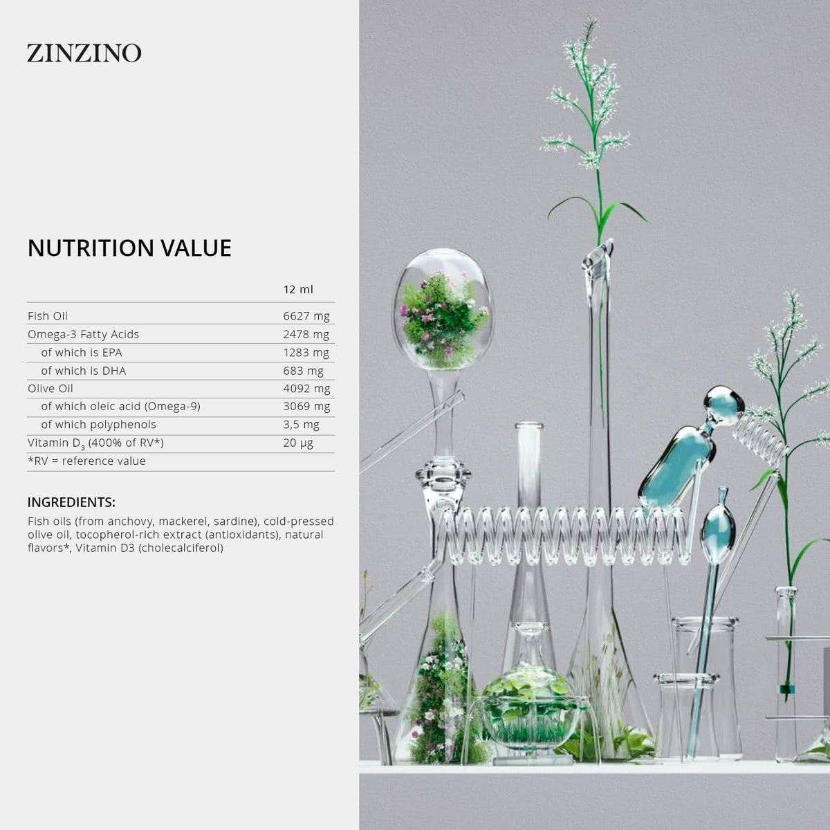 Zinzino BalanceOil+ Pomelo Limón Lima - Complemento de Aceite de Pescado con Aceite de Oliva Virgen Extra, Omega-3 – Image 2