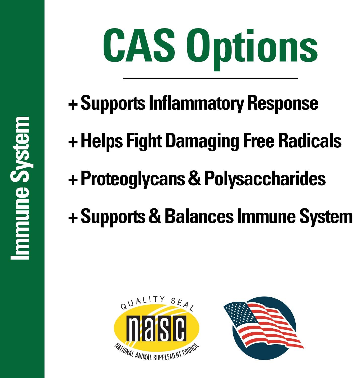 Vet Classics CAS Options Extra Strength Immune Support para Perros y Gatos - Suplemento Antioxidante - 120 Masticables Blandos