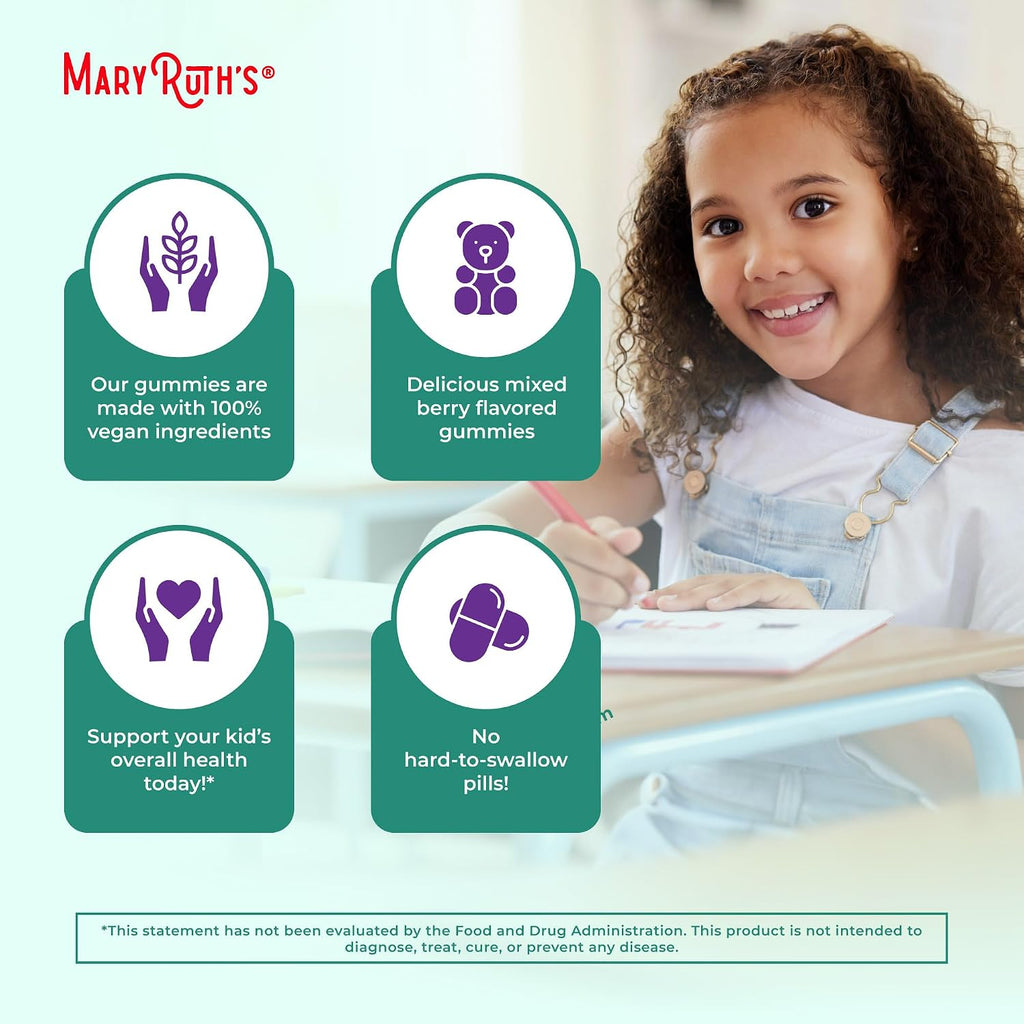 MaryRuth's Organics Gominolas para Defensas Infantiles | Vitamina C, Zinc y Saúco | 60 Gominolas