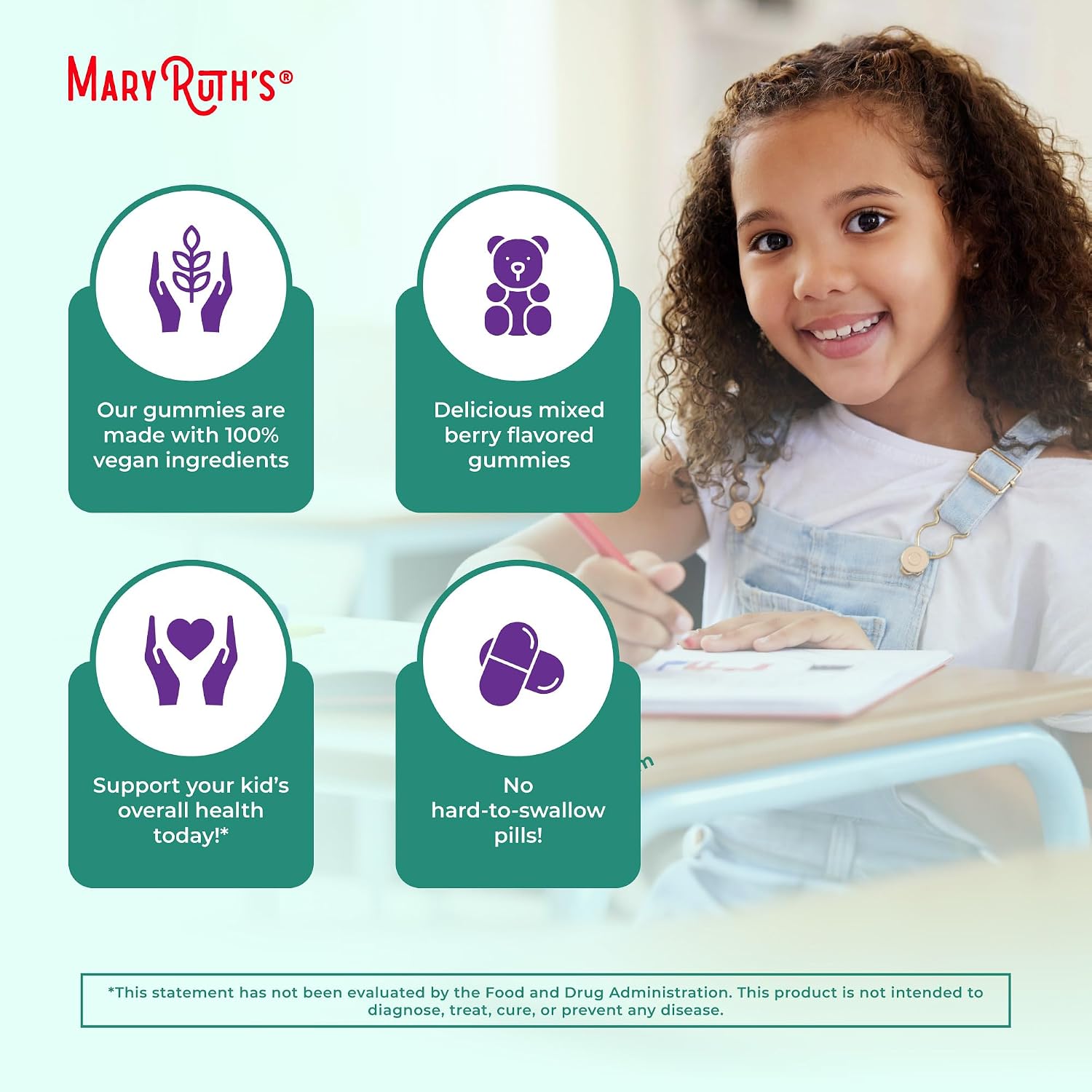 MaryRuth's Organics Gominolas para Defensas Infantiles | Vitamina C, Zinc y Saúco | 60 Gominolas
