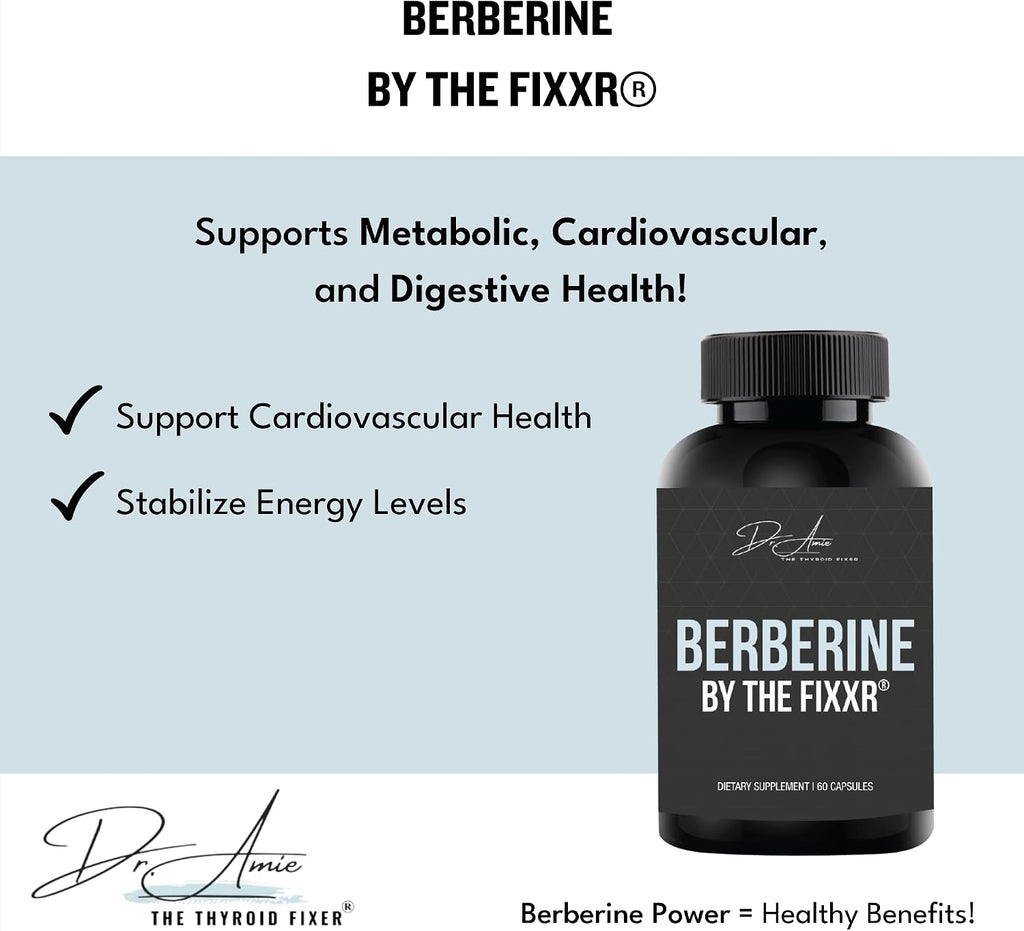 Berberine HCI de Dr. Amie | 1200 mg de Berberina por Dosis | 60 Cápsulas (30 Días)