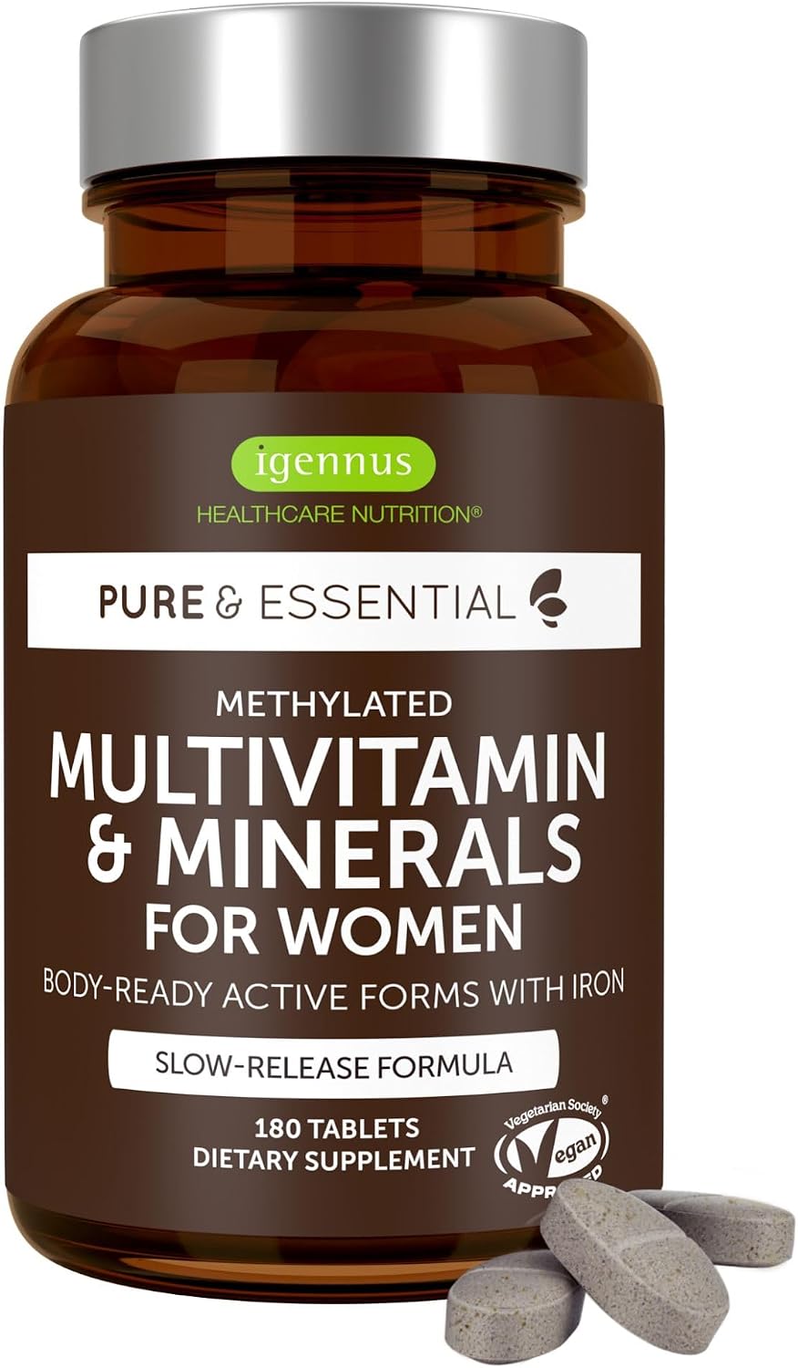 Igennus High Potency Methylated Multivitamin – Apoyo energético: Las vitaminas B2, B3, B5, B6 y B12 contribuyen al – Image 1