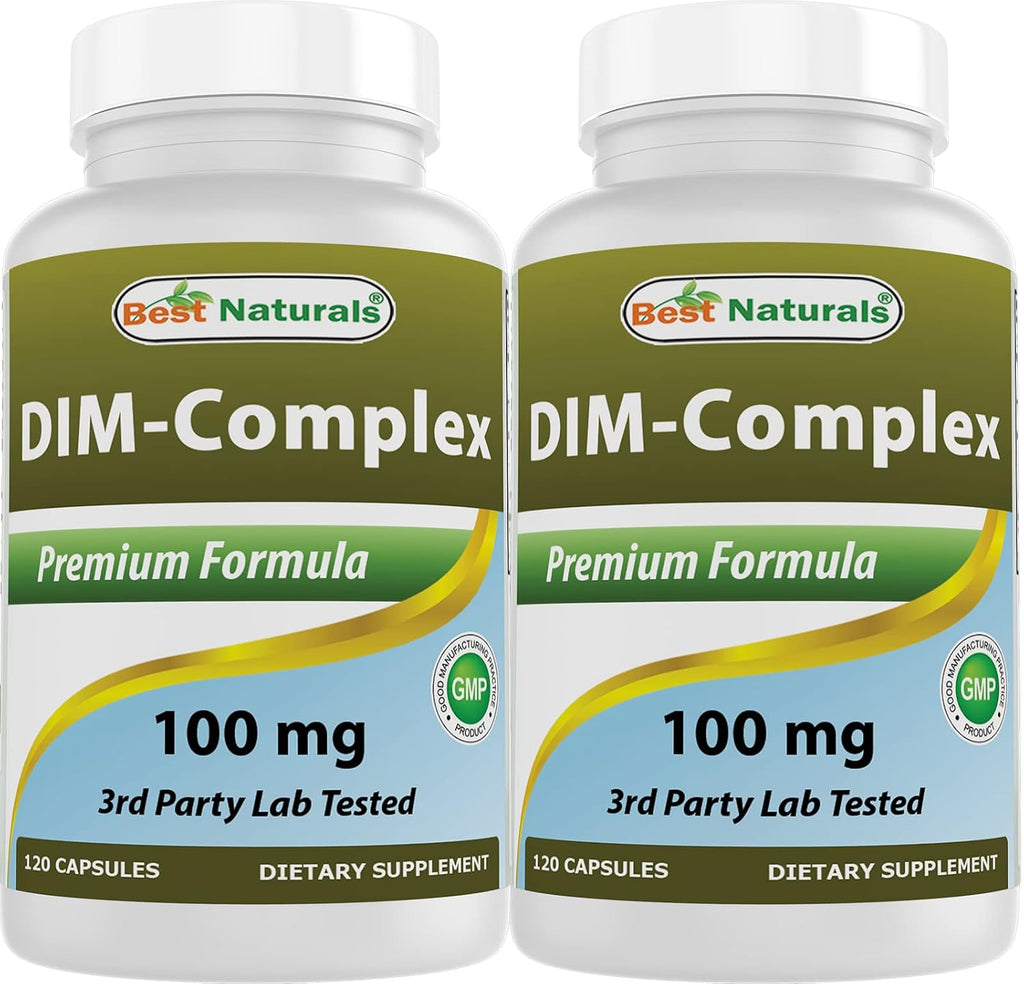 Best Naturals Complejo DIM 100 mg – 120 Cápsulas (Pack de 3)