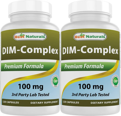 Best Naturals Complejo DIM 100 mg - 120 – Apoyo al equilibrio hormonal: El DIM puede ayudar a mantener niveles – Image 1