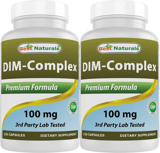 Best Naturals Complejo DIM 100 mg - 120 Cápsulas (Pack de 2)