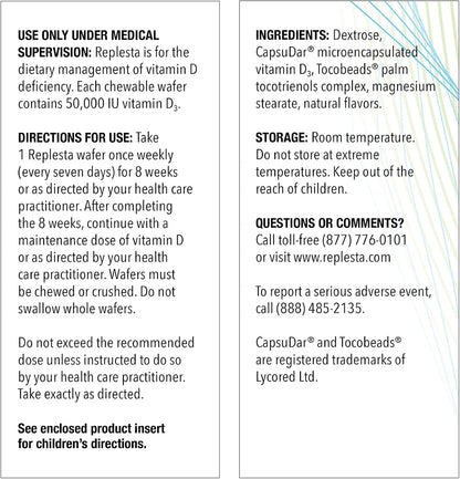 Replesta 50.000 UI Vitamina D3 – El funcionamiento normal del sistema inmunitario. – Image 8