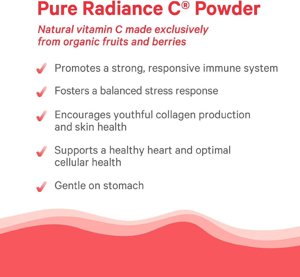 PURE SYNERGY Pure Radiance C | Cápsulas de Vitamina C Orgánica | 100% Natural, Alimento Integral, No-GMO con Camu Camu Orgánico | Apoyo Inmunitario y de Colágeno (90 Cápsulas)