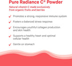 PURE SYNERGY Pure Radiance C | Cápsulas de Vitamina C Orgánica | 100% Natural, Alimento Integral, No-GMO con Camu Camu Orgánico | Apoyo Inmunitario y de Colágeno (90 Cápsulas)