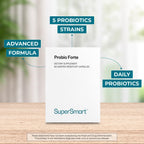 Supersmart - Probio Forte 8 Billion CFU per Capsule (Advanced Formula) - Probiótico Diario para Mujeres y Hombres - No GMO y Sin Gluten - 60 Cápsulas de Liberación Retardada