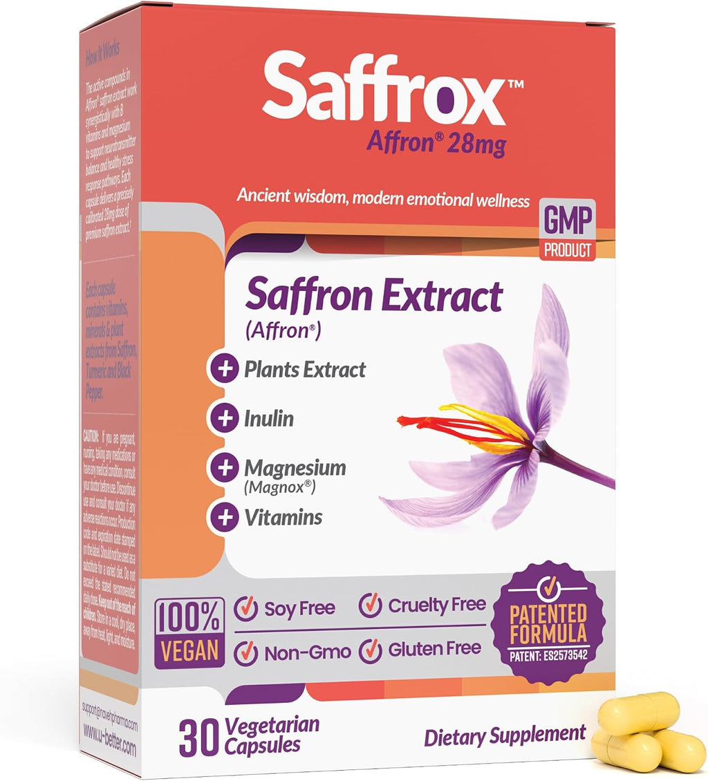 NAVEH PHARMA Saffrox™ Cápsulas de Extracto de Azafrán 28mg | 30 Cápsulas