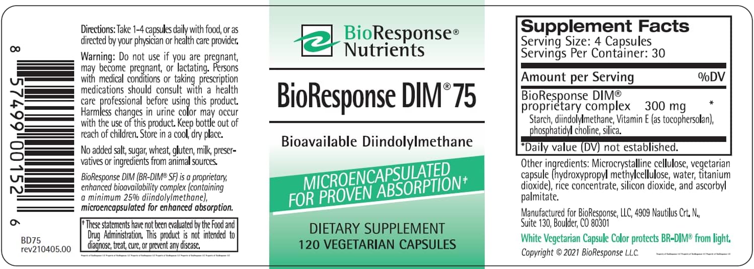 BioResponse DIM 75 mg – 120 Cápsulas