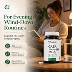 PRISTINE'S GABA 500mg - Apoyo al Sueño y Relajación - 180 Cápsulas
