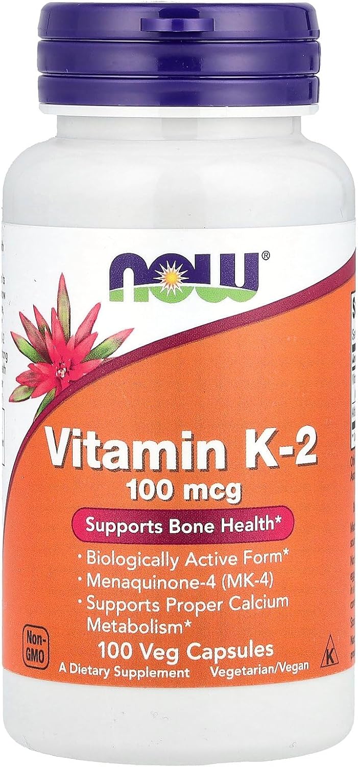 NOW Foods Vitamina K-2, 100 mcg - 100 cápsulas