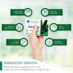 Dermoscent Keravita® Suplemento Alimenticio para la Piel y el Pelaje de Perros y Gatos - 30 Comprimidos Sabor a Pollo