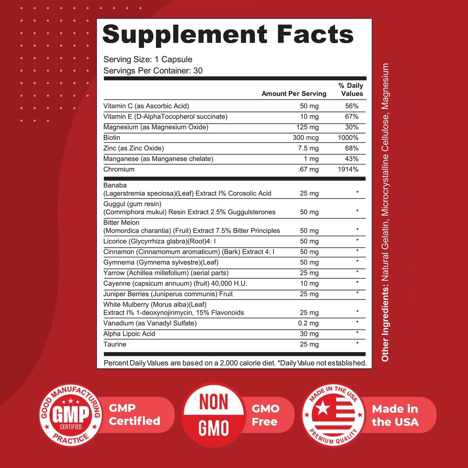 Vitaseal – Suplemento con Botánicos, Vitaminas C y E y Minerales (30 Cápsulas)