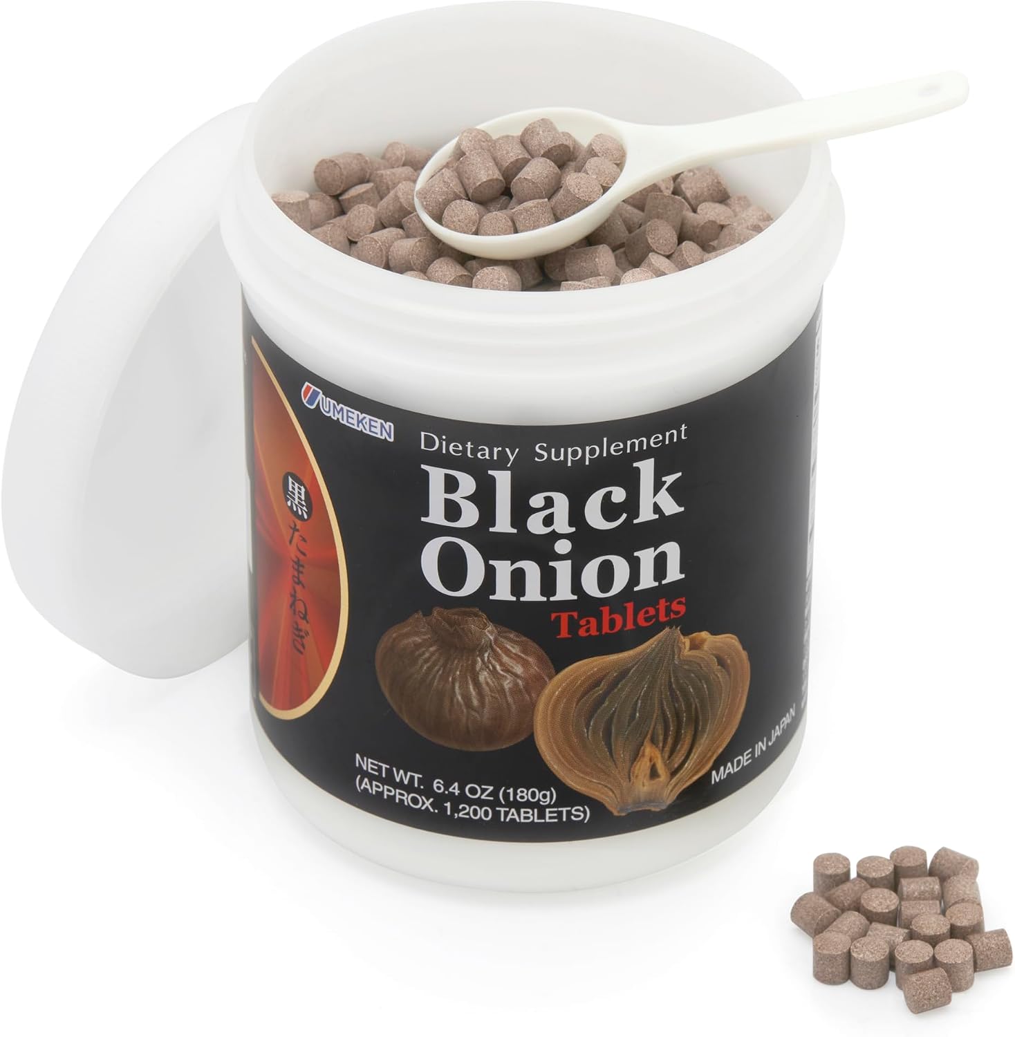 Umeken Cebolla Negra Fermentada - Concentrado con Quercetina y Antioxidantes, 1333 Comprimidos (2 Paquetes)