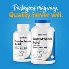 Nutricost Ácido Pantoténico (Vitamina B5) 500 mg, 240 Cápsulas (Envase de 2)