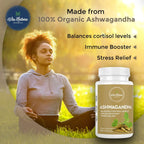 Cápsulas de Ashwagandha 1000 mg | Suplemento Herbal Orgánico | 120 Cápsulas