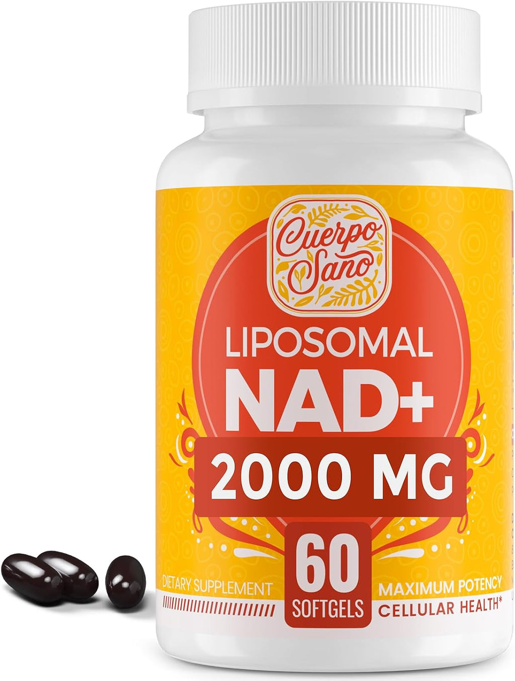 Cuerpo Sano NAD+ Liposomal 2000 mg – 60 Cápsulas Blandas