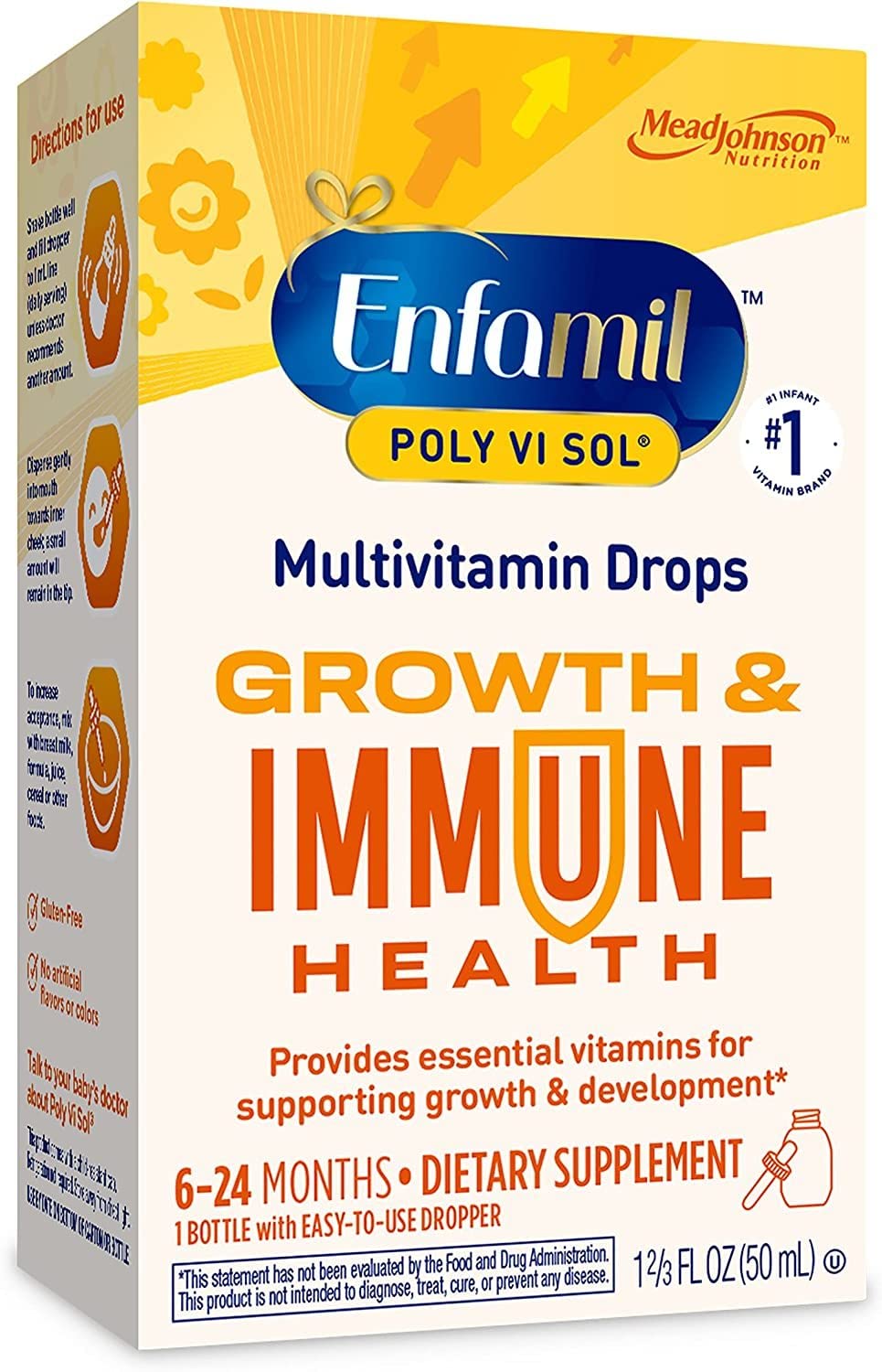 Enfamil Poly-Vi-Sol Gotas Multivitamínicas - 1.66 oz, Paquete de 3