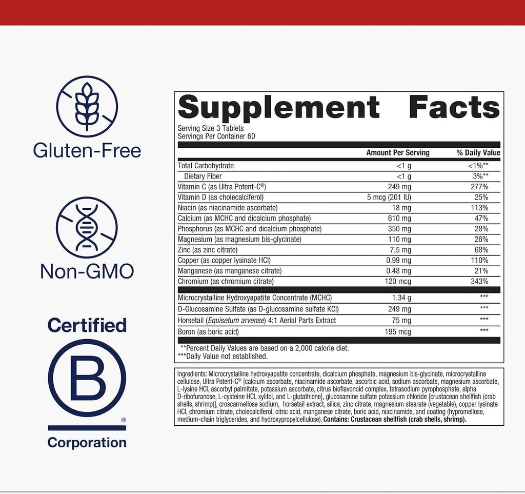 Metagenics Bone Builder Active - 180 Comprimidos (Calcio, Magnesio, Fósforo y Vitamina D)