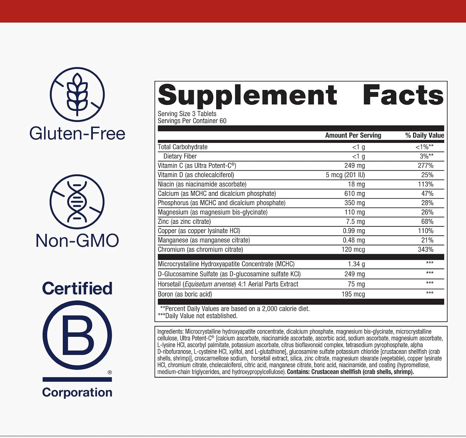 Metagenics Bone Builder Active - 180 Comprimidos (Calcio, Magnesio, Fósforo y Vitamina D)