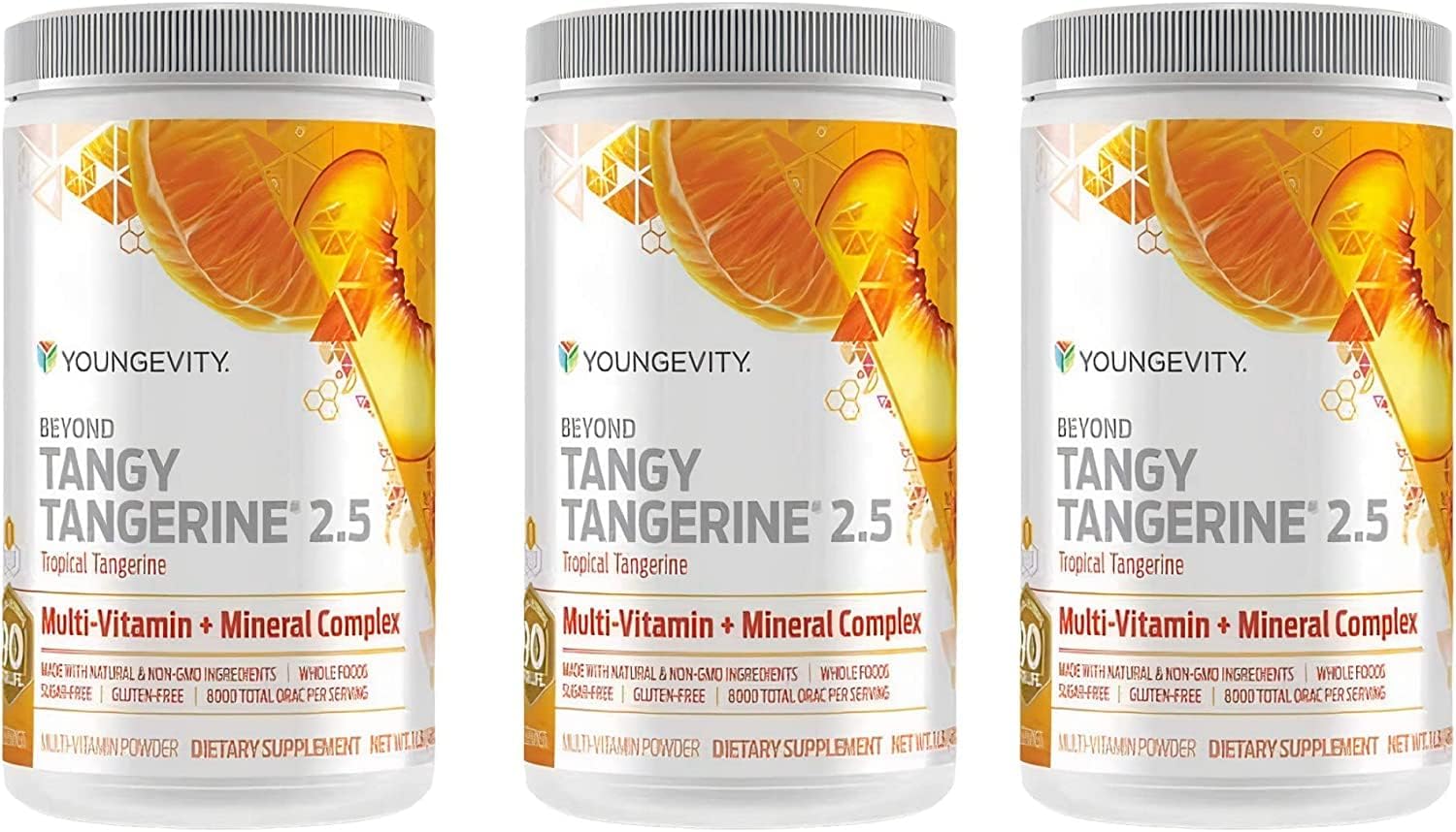 Youngevity Beyond Tangy Tangerine 2.5 - Complejo Multivitamínico y Mineral en Polvo, 30 raciones