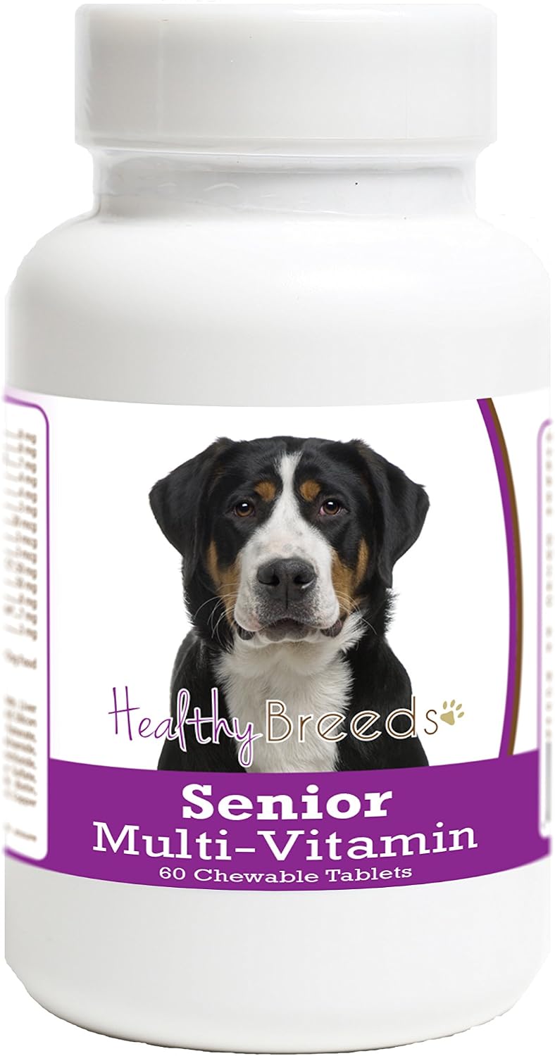 Healthy Breeds Greater Swiss Mountain Dog Senior Dog Multivitamin Tablets 60 Count – Image 1