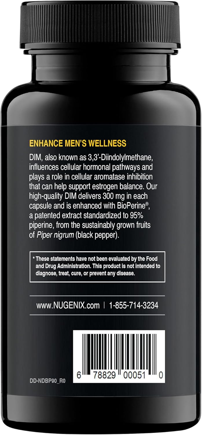 Nugenix Essentials DIM 305 mg con BioPerine – 90 Cápsulas