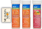 Glucose Tablets Relion - Pack de 2 Sabores Naranja y Ponche de Frutas (20 Comprimidos) - Incluye Pegatina Me Gustas