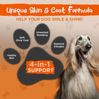 Vital Planet Skin & Coat – Suplemento para la Piel y el Pelo del Perro con Omega-3, Inositol y Colina – 60 Comprimidos Masticables